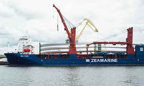 Container loaded on truck